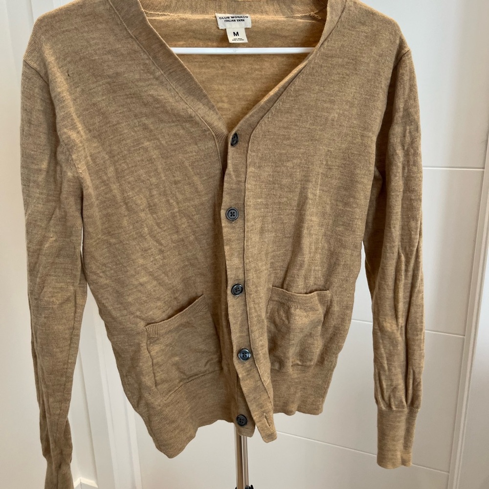 Club Monaco 100% Wool button up cardigan